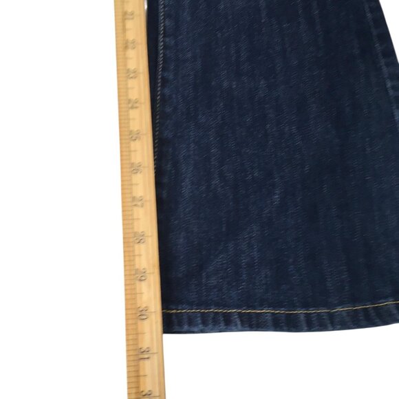 Aeropostale Jeans Womens 1/2 Regular Blue Dark Wash Hailey Flare Stretch Denim - Picture 9 of 16